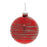 Melrose Glittered Glass Ball Ornament, Set of 6, Red/Silver