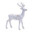 Melrose Distressed Holiday Deer Figurine/Gold Accent, Set of 2, Grey