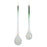 Melrose Iridescent Ribbed Glass Icicle Drop Ornament, Set of 12, Green - 90913DS