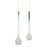 Melrose Iridescent Ribbed Glass Icicle Drop Ornament, Set of 12, Green