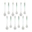 Melrose Iridescent Ribbed Glass Icicle Drop Ornament, Set of 12, Green