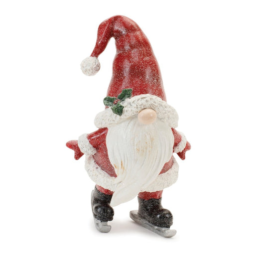 Melrose Int. Glitter Winter Sport Gnome, Set of 2, Red/White