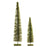 Melrose International Glittered Bottle Brush Tree, Set of 2, Green - 90933DS
