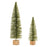 Melrose Glittered Bottle Brush Tree, Set of 2, Green/Brown - 90935DS