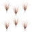 Melrose International Grass Plume Bundle, Set of 6, Brown
