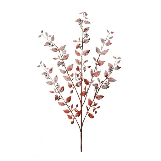 Melrose International Icy Leaf Spray, Set of 2, White/Brown - 90971DS