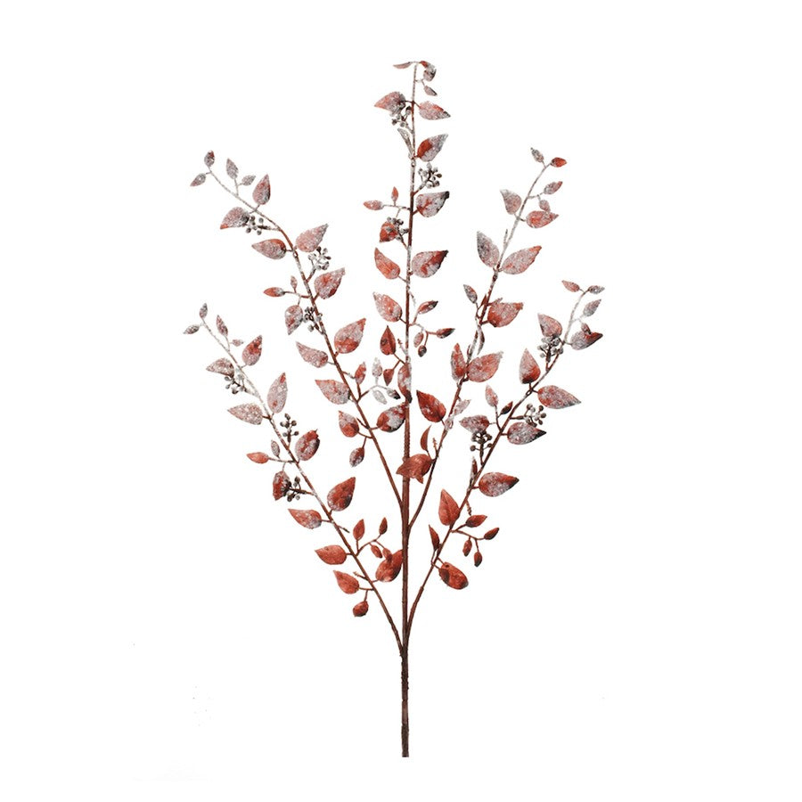 Melrose International Icy Leaf Spray, Set of 2, White/Brown - 90971DS