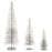 Melrose Glittered Ombre Bottle Brush Tree, Set of 2, Silver - 90978DS