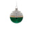 Melrose Two-Tone Tiered Glass Ornament, Set of 12, Green/Silver