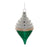 Melrose Two-Tone Tiered Glass Ornament, Set of 12, Green/Silver