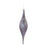 Melrose International Ribbed Glass Drop Ornament, Set of 6, Grey - 91034DS