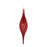 Melrose International Ribbed Glass Drop Ornament, Set of 6, Red - 91035DS