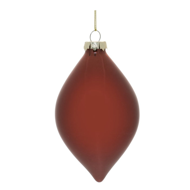 Melrose International Glass Ball Ornament, Set of 6, Red