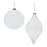 Melrose International Clear Wavy Glass Ornament, Set of 6, Blue - 91043DS