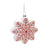 Melrose International Glass Snowflake Ornament, Set of 12, Red/White - 91045DS