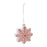 Melrose International Glass Snowflake Ornament, Set of 12, Red/White