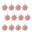Melrose International Glass Snowflake Ornament, Set of 12, Red/White