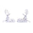 Melrose International Distressed Winter Deer Statue, Set of 2, Grey - 91053DS