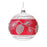 Melrose Glittered Glass Pinecone Ornament, Set of 6, Red/White