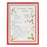 Melrose Framed Grandma's Sugar Cookie Recipe 16.5"H, Red/White/Green - 91095DS