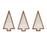 Melrose International Framed Paper Mache Pine Tree, Set of 3, Beige - 91106DS