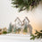 Melrose LED Flocked Holiday Village Display 12.5"L, White/Green