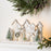 Melrose LED Flocked Winter Village Display 17"L, White/Green