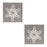 Melrose Framed Paper Mache Snowflake Plaque, Set of 3, Grey/White