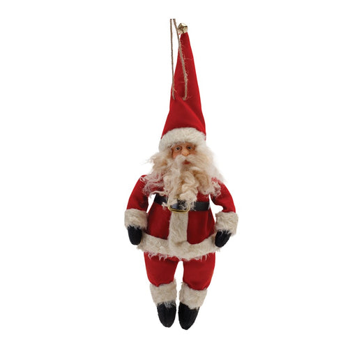 Melrose Vintage Santa Character Ornament, Set of 6, Red/White