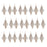 Melrose Pleated Paper Holiday Ornament, Set of 24, White/Gold