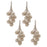 Melrose International Pom Pom Cluster Drop Ornament, Set of 4, Beige