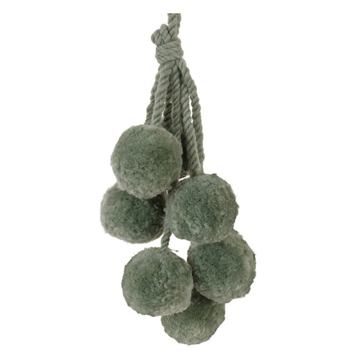 Melrose International Pom Pom Cluster Drop Ornament, Set of 4, Green - 91211DS