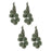 Melrose International Pom Pom Cluster Drop Ornament, Set of 4, Green