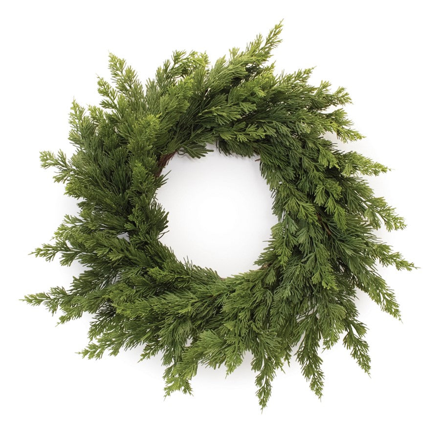 Melrose International Variegated Pine Wreath 25"D, Green - 91213DS