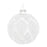 Melrose Frosted Leaf Glass Ball Ornament, Set of 12, White - 91237DS