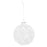 Melrose Frosted Leaf Glass Ball Ornament, Set of 12, White