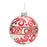 Melrose Glass Merry Christmas Ball Ornament, Set of 6, Red/White - 91245DS