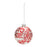 Melrose Glass Merry Christmas Ball Ornament, Set of 6, Red/White