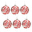 Melrose Glass Merry Christmas Ball Ornament, Set of 6, Red/White