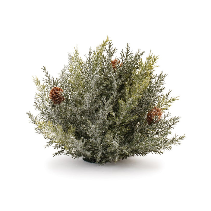Melrose Icy Pine Half Orb/Pinecones, Set of 2, Green/Brown - 91246DS