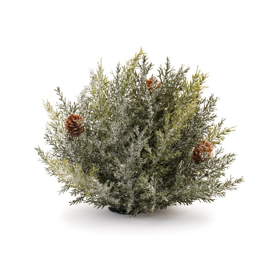 Melrose Icy Pine Half Orb/Pinecones, Set of 2, Green/Brown - 91246DS