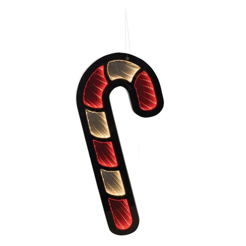 Melrose Holiday Candy Cane Ekko Light Display 16"H, Red/White - 91270DS