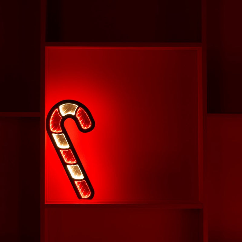 Melrose Holiday Candy Cane Ekko Light Display 16"H, Red/White