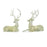Melrose International LED Lighted Sage Green Deer, Set of 2 - 91299DS