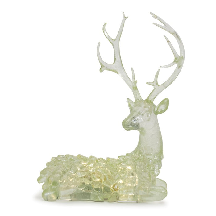 Melrose International LED Lighted Sage Green Deer, Set of 2