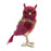 Melrose Jeweled Tapestry Owl Shelf Sitter, Set of 4, Red/Gold