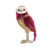 Melrose Jeweled Tapestry Owl Shelf Sitter, Set of 4, Red/Gold