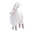 Melrose Fluffy Winter Deer Shelf Sitter, Set of 6, White/Brown