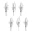 Melrose International Glittered Tinsel Branch, Set of 12, Silver