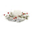 Melrose Flocked Pine Holly Sleigh Candle Ring 18", White/Green/Red - 91327DS